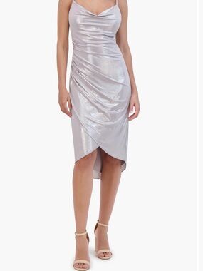 Siena Liquid Metallic Knit Dress Size 8 BNWT